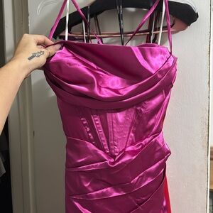 Silk Corset style prom/formal gown
